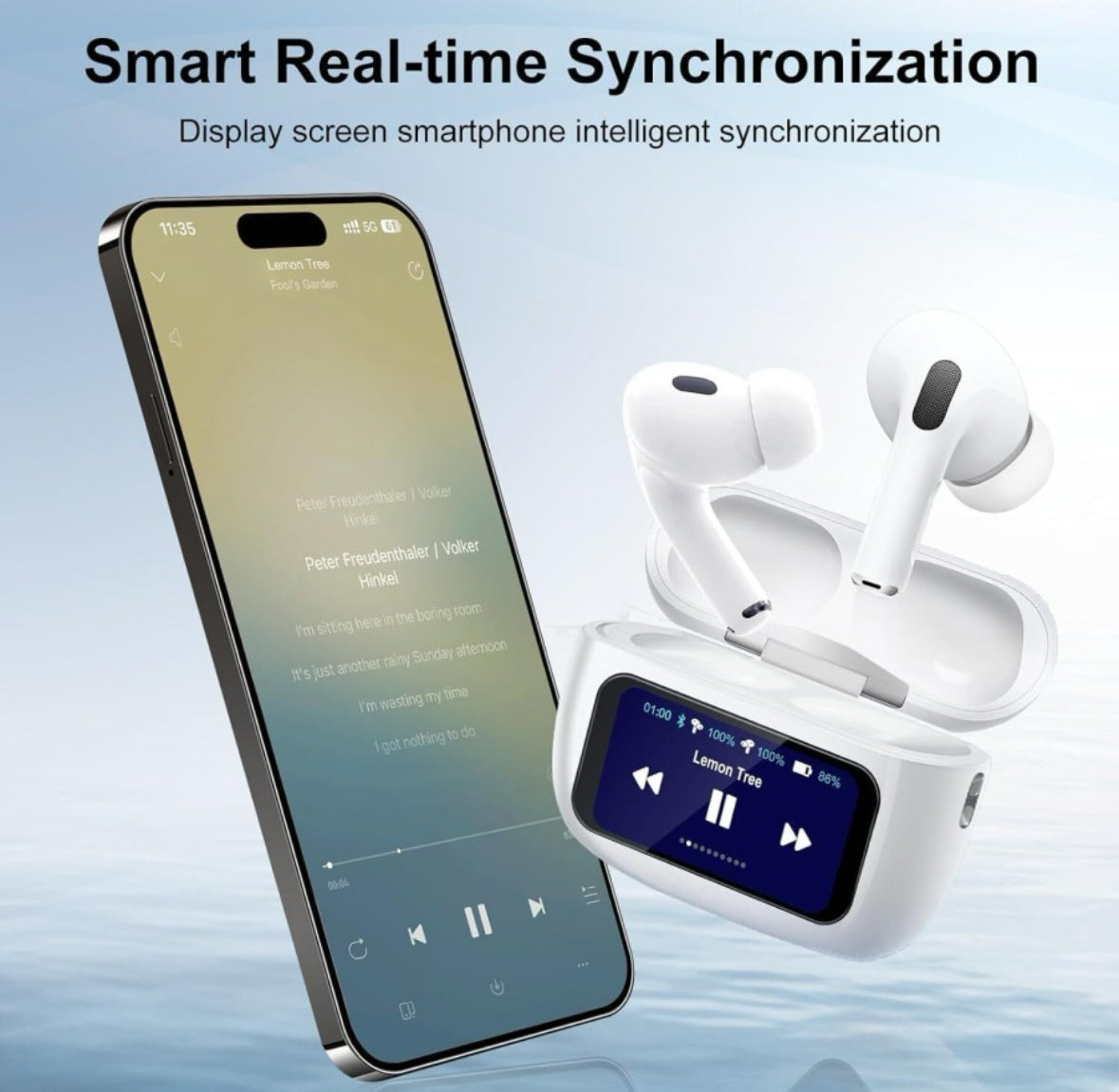 Wireless Earbuds, 30dB Noise Cancelling Earbuds,Ear Buds,Touchscreen Charging Case 2.01", 40H Total Playtime, Dual Dynamic Drivers, Stereo Sound for Sports